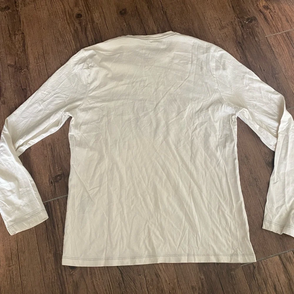 Banana Republic White Long Sleeve Shirt with Eagle Graphic